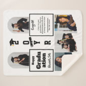 Graduation 5 Photo Celebration Graduate Template シェルパブランケット (正面(横))