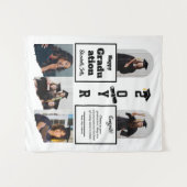 Graduation 5 Photo Celebration Graduate Template タペストリー (正面(横))