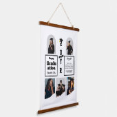 Graduation 5 Photo Celebration Graduate Template 吊り下げ型タペストリー (傾斜あり)