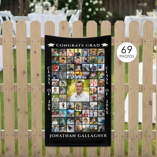 Graduation 69 Photo Collage Congrats Grad 横断幕