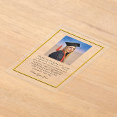 Graduation acrylic Thank You card with photo アクリル招待状 (レイダウン)