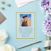 Graduation acrylic Thank You card with photo アクリル招待状 (インサイチュ (ウェディング))