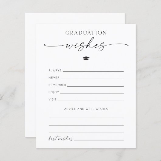 Graduation Advice And Wishes Card (正面/裏面)