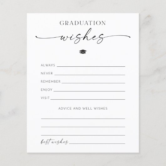 Graduation Advice And Wishes Card (正面)