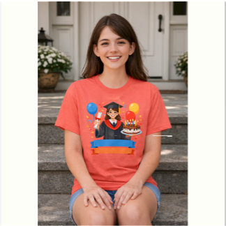 Graduation and Birthday Custom Name トライブレンドＴシャツ