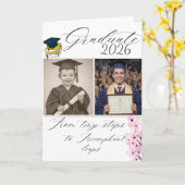Graduation announcement  カード (黄色い花)