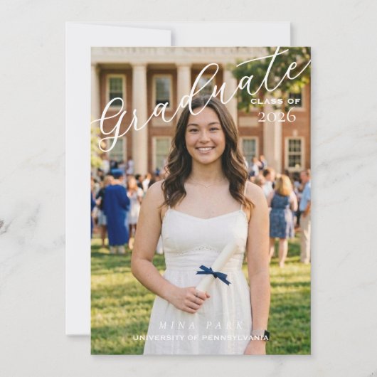 Graduation Announcement 案内状 (正面)