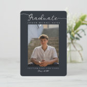 Graduation Announcement and Invitation with Photo 招待状 (スタンド正面)