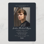 Graduation Announcement and Invitation with Photo 招待状 (裏面)