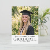 Graduation Announcement Card Photo Sophisticated 案内状 (スタンド正面)