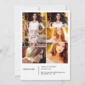 Graduation Announcement Card Template 招待状 (裏面)