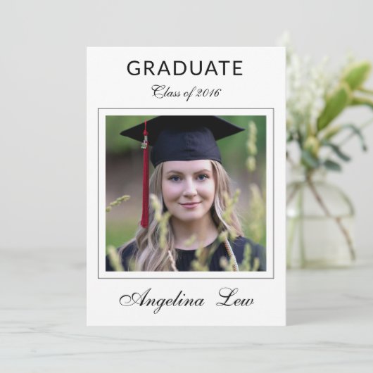 Graduation Announcement Card Template 案内状 (スタンド正面)