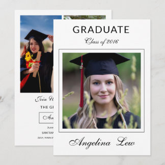 Graduation Announcement Card Template 案内状