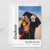 Graduation Announcement Card Template 案内状 (正面)
