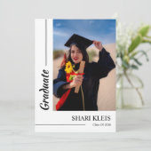 Graduation Announcement Card Template 案内状 (スタンド正面)