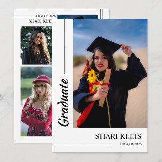 Graduation Announcement Card Template 案内状