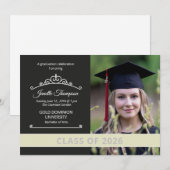 Graduation Announcement Card Template 案内状 (正面/裏面)