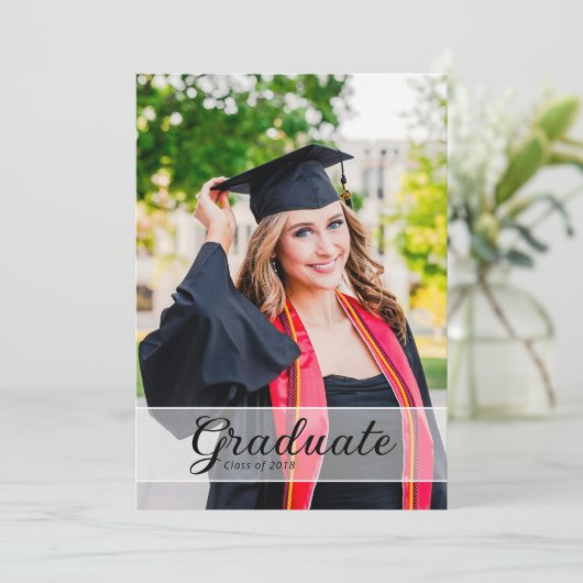 Graduation Announcement Card Template 案内状 (スタンド正面)