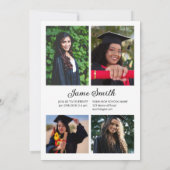 Graduation Announcement Card Template 案内状 (裏面)