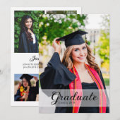 Graduation Announcement Card Template 案内状 (正面/裏面)