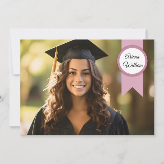 Graduation Announcement Card Template 案内状 (正面)