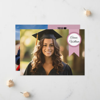 Graduation Announcement Card Template 案内状