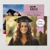 Graduation Announcement Card Template 案内状 (正面/裏面)