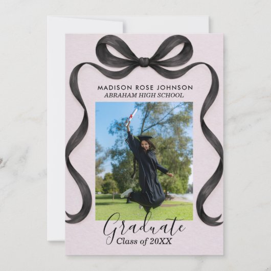 Graduation announcement class of 2026 招待状 (裏面)