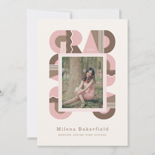 Graduation announcement class of 2026 modern 案内状 (正面)