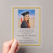 Graduation Announcement College acrylic card アクリル招待状 (インサイチュ (ポータブル))