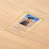 Graduation Announcement College acrylic card アクリル招待状 (レイダウン)