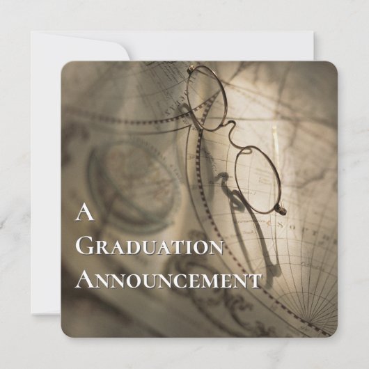 Graduation Announcement Custom Map Invitation 招待状 (正面)