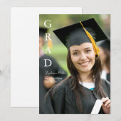 Graduation Announcement Customizable Name School  シーズンカード (正面/裏面)