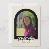 Graduation Announcement from University with Photo カード (正面)