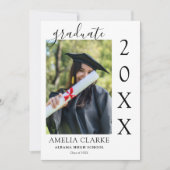 Graduation announcement, graduation invitation 招待状 (正面)