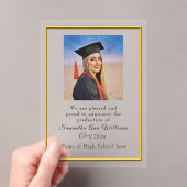 Graduation Announcement High School acrylic card アクリル招待状 (インサイチュ (ポータブル))