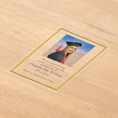 Graduation Announcement High School acrylic card アクリル招待状 (レイダウン)