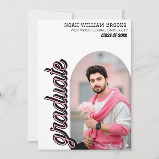 Graduation Announcement Invite | Graduation Party  招待状 (正面)