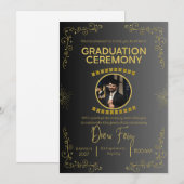 Graduation announcement invite| Graduation party  招待状 (正面/裏面)