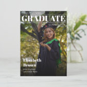 Graduation Announcement Magazine Cover Photo セーブザデート (スタンド正面)