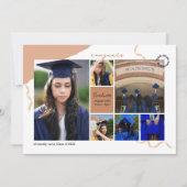 Graduation Announcement Photo Collage Template 案内状 (正面)