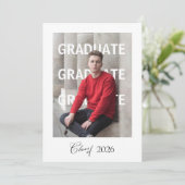 Graduation Announcement Photo Pop style カード (スタンド正面)