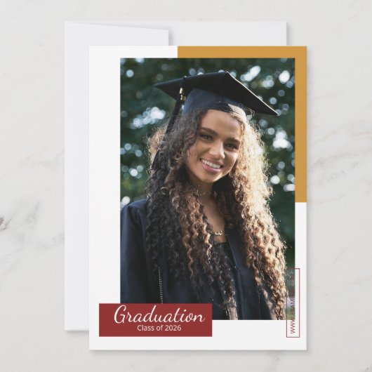 Graduation Announcement Template 案内状 (正面)