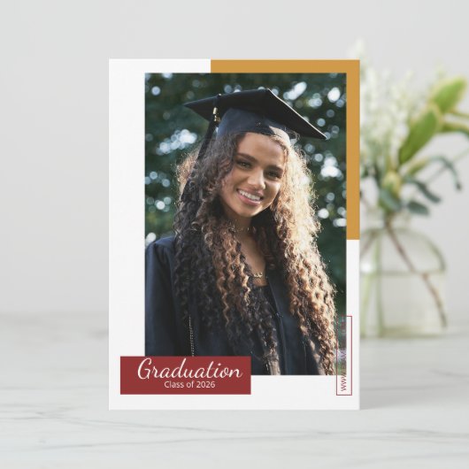 Graduation Announcement Template 案内状 (スタンド正面)