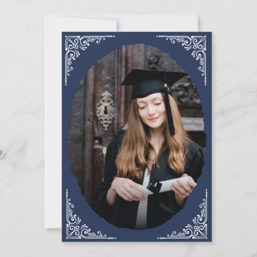 Graduation Announcements With Photo Insert 案内状 (裏面)