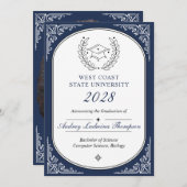 Graduation Announcements With Photo Insert 案内状 (正面/裏面)