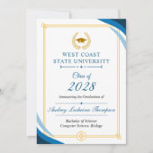 Graduation Announcements Without Photo 案内状 (正面)