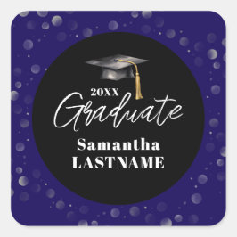 Graduation Any Year Announcement Seal Sticker スクエアシール
