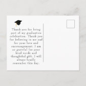 Graduation Arch blue background Thank You postcard ポストカード (裏面)