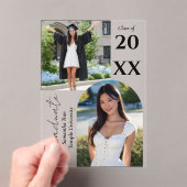 Graduation Arch Photo Collage Trendy Modern Party アクリル招待状 (インサイチュ (ポータブル))